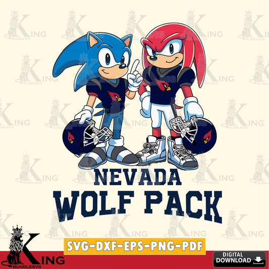 Nevada Wolf Pack Sonic And Knuckles Football SVG file, Vector , Digital Download , PDF File , Instant Download