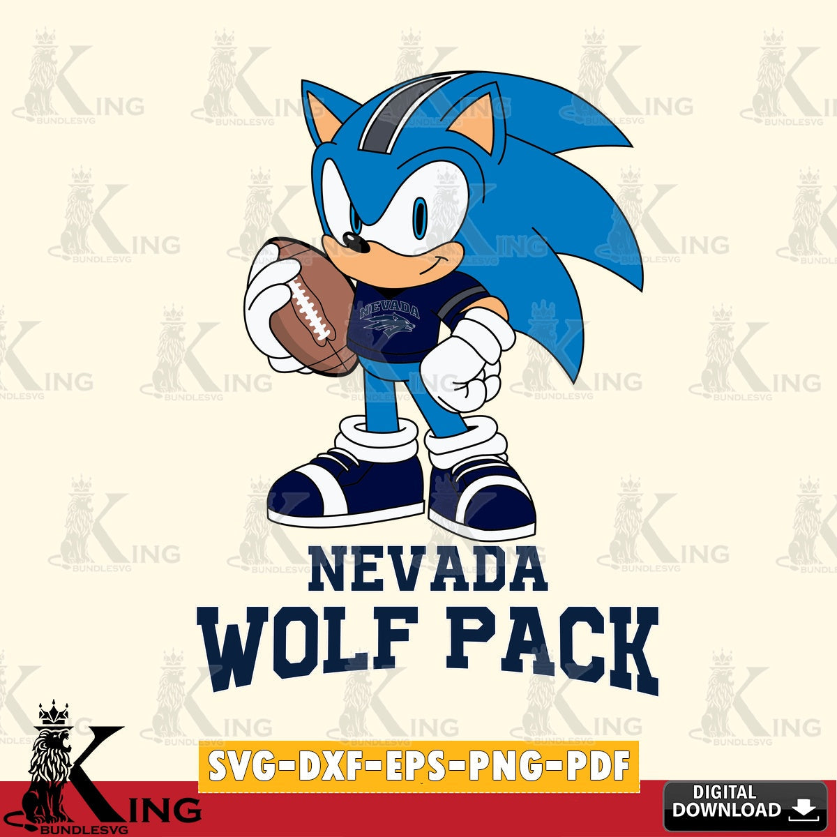 Nevada Wolf Pack Sonic Game Day Ready SVG file, Vector , Digital Download , PDF File , Instant Download