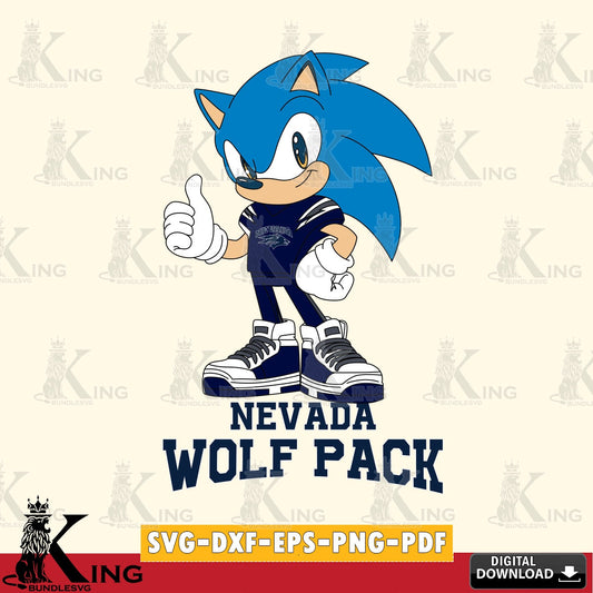 Nevada Wolf Pack Sonic Like Football SVG file, Vector , Digital Download , PDF File , Instant Download