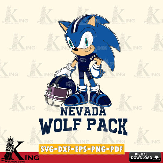 Nevada Wolf Pack Sonic Player Football SVG file, Vector , Digital Download , PDF File , Instant Download