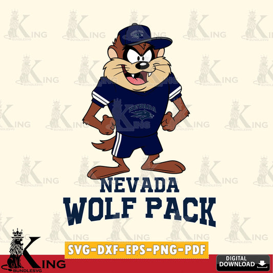Nevada Wolf Pack Taz Standing Pose SVG file, Cut file  , Digital Download , Instant Download, Taz svg, NCAA svg