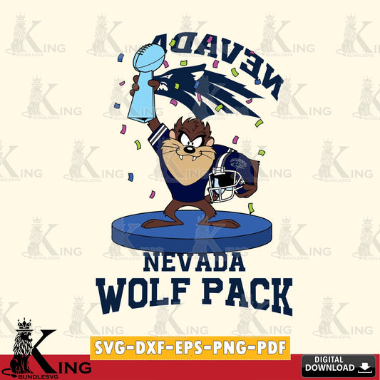 Nevada Wolf Pack Taz Trophy Podium SVG file, Cut file  , Digital Download , Instant Download, Taz svg, NCAA svg