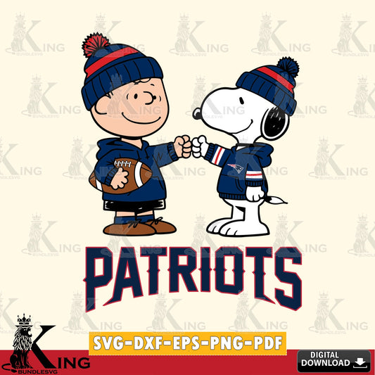 New England Patriots CharlieBrown Football Fist Bump Cricut file , Cut file  , Digital Download , PDF File , Instant Download