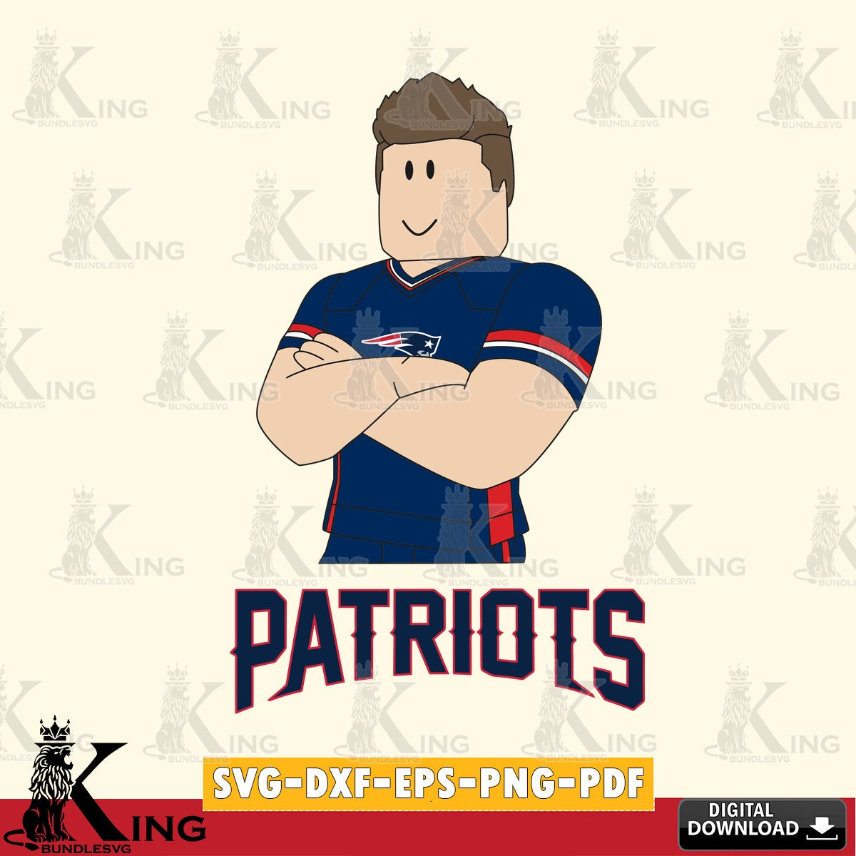 New England Patriots Roblox Football SVG file , Cricut, NFL  File cut , Digital Download , PDF File