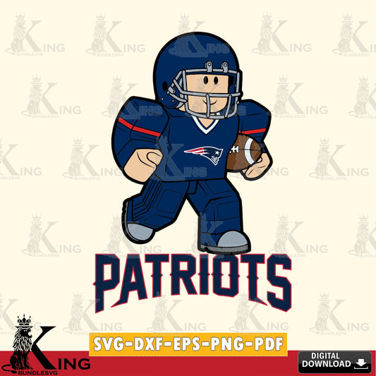 New England Patriots Roblox Player Rugby SVG file , Cricut, NFL  File cut , Digital Download , PDF File