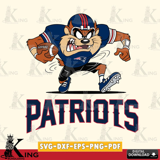 New England Patriots Taz Football Helmet Cut file  , Digital Download , Instant Download, Looney Tunes svg, Football svg