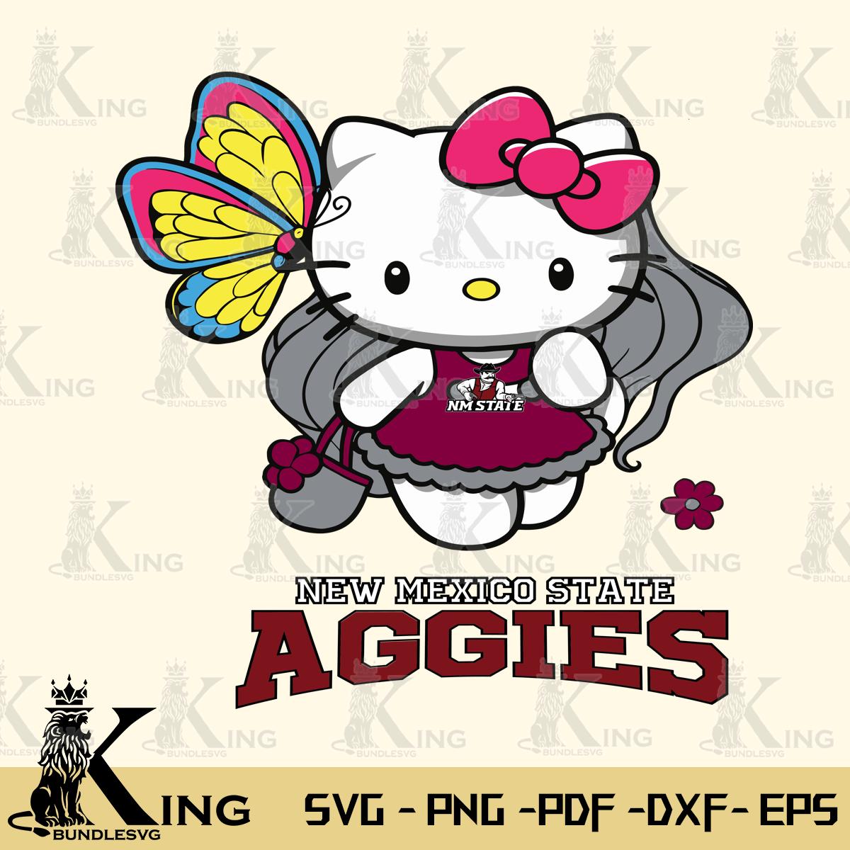 New Mexico State Aggies Kitty Cartoon Svg Eps Dxf Png File, Digital Download