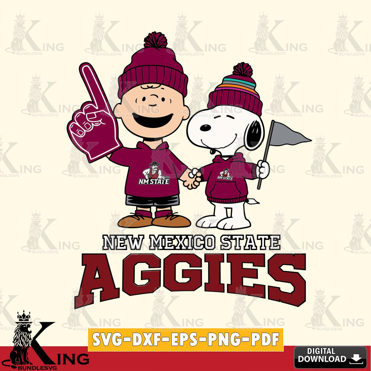 New Mexico State Aggies Peanuts Fan Gear SVG, Cricut, Cut file  , Digital Download , Instant Download, Peanuts svg, NCAA svg, Football svg, Sport svg