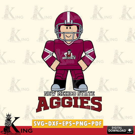 New Mexico State Aggies Roblox Cool Football SVG file , NCAA Cricut,  File cut , Digital Download , PDF File