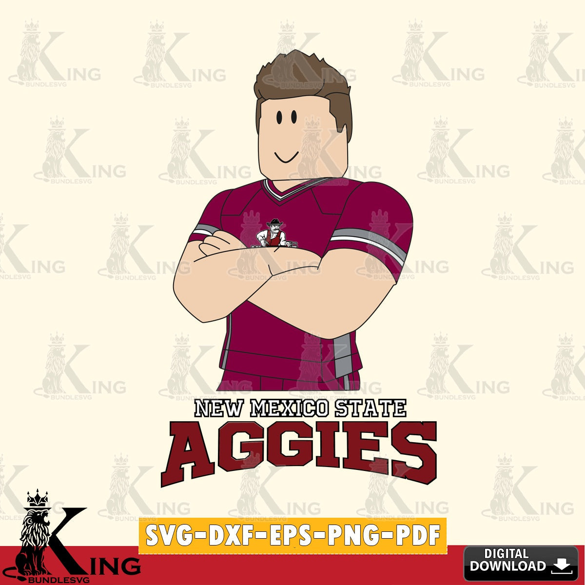 New Mexico State Aggies Roblox Football SVG file , NCAA Cricut,  File cut , Digital Download , PDF File