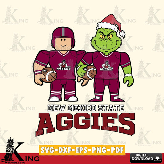 New Mexico State Aggies Roblox & Grinch Football SVG file , NCAA Cricut,  File cut , Digital Download , PDF File