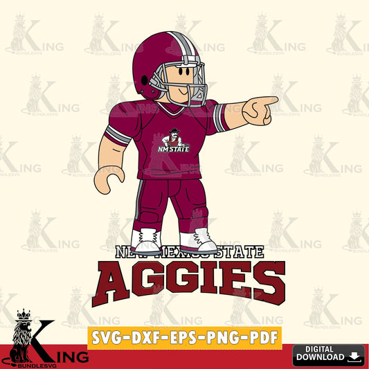 New Mexico State Aggies Roblox Player Football SVG file , NCAA Cricut,  File cut , Digital Download , PDF File