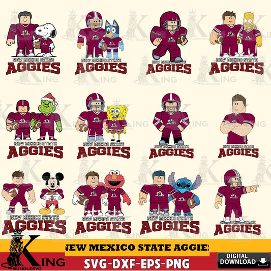 New Mexico State Aggies Roblox With Friends football NCAA Bundle SVG file , NCAA Cricut,  File cut , Digital Download , PDF File