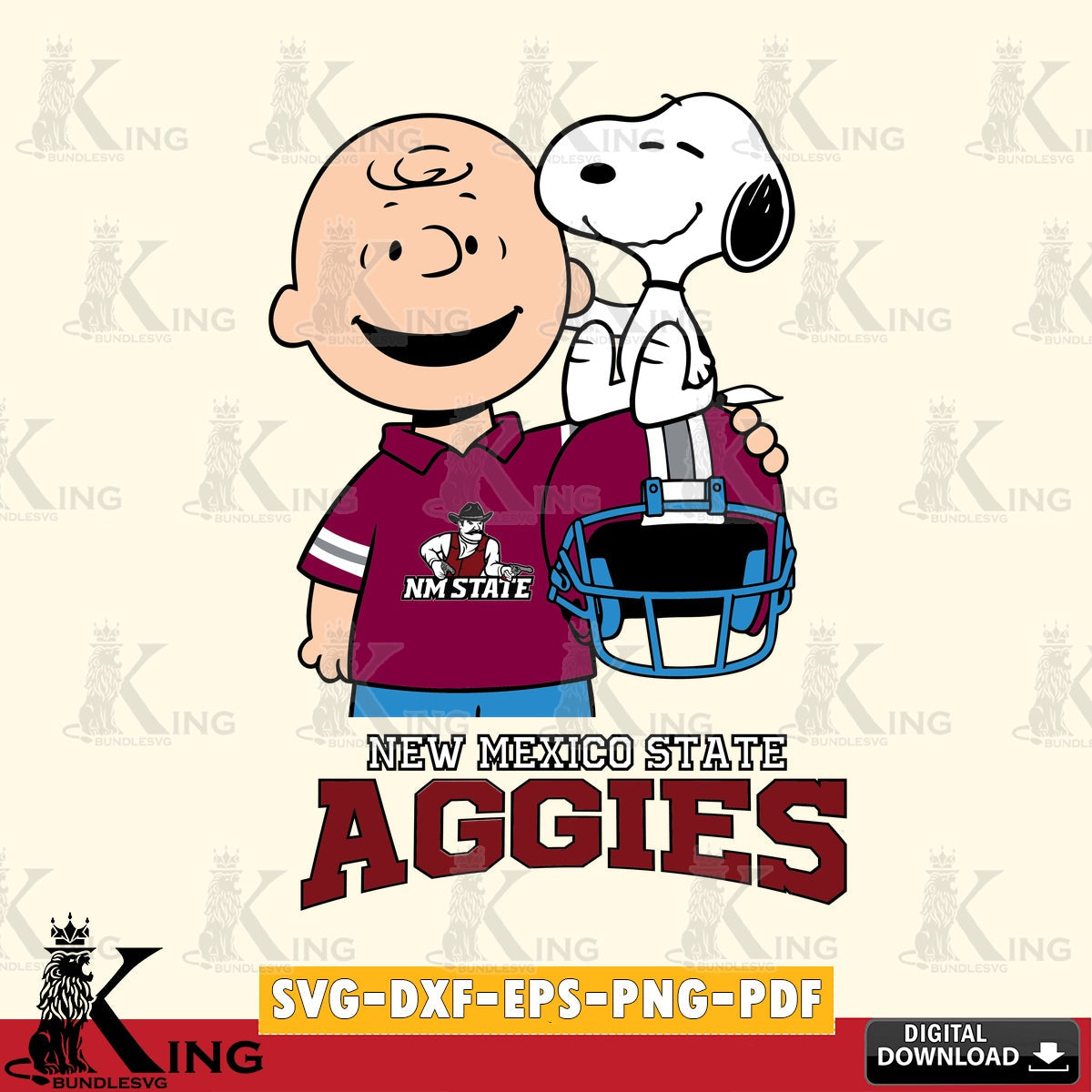 New Mexico State Aggies Snoopy On Helmet SVG, Cricut, Cut file  , Digital Download , Instant Download, Peanuts svg, NCAA svg, Football svg, Sport svg