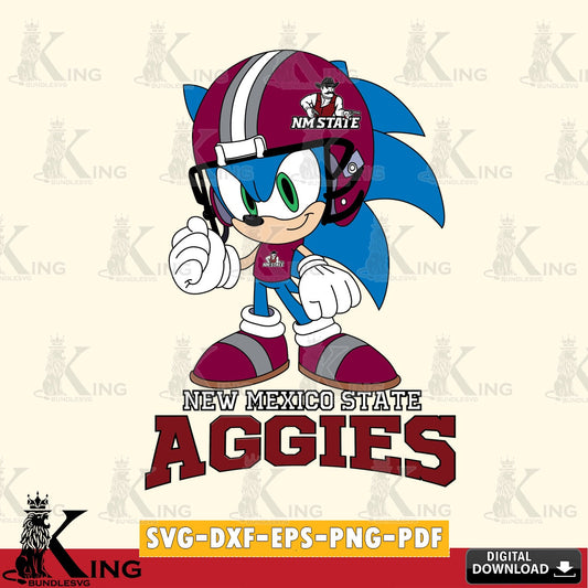 Digital clipart of New Mexico State Aggies Sonic Football Mascot, a digital file for silhouette cameo and cricut projects