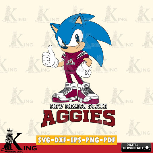 New Mexico State Aggies Sonic Like Football SVG file, Vector , Digital Download , PDF File , Instant Download