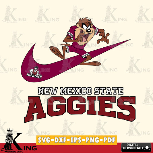 New Mexico State Aggies Taz Football Nike SVG file, Cut file  , Digital Download , Instant Download, Taz svg, NCAA svg