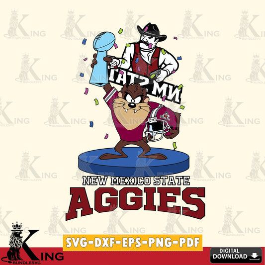 New Mexico State Aggies Taz Trophy Podium SVG file, Cut file  , Digital Download , Instant Download, Taz svg, NCAA svg