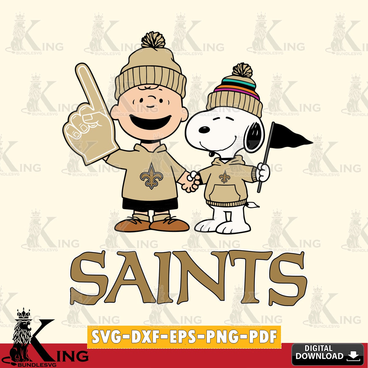 New Orleans Saints Peanuts Fan Gear Cricut file , Cut file  , Digital Download , PDF File , Instant Download