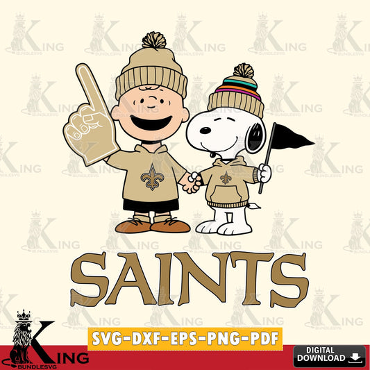 New Orleans Saints Peanuts Fan Gear Cricut file , Cut file  , Digital Download , PDF File , Instant Download