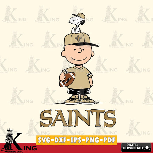 New Orleans Saints Peanuts Football Rugby Cricut file , Cut file  , Digital Download , PDF File , Instant Download