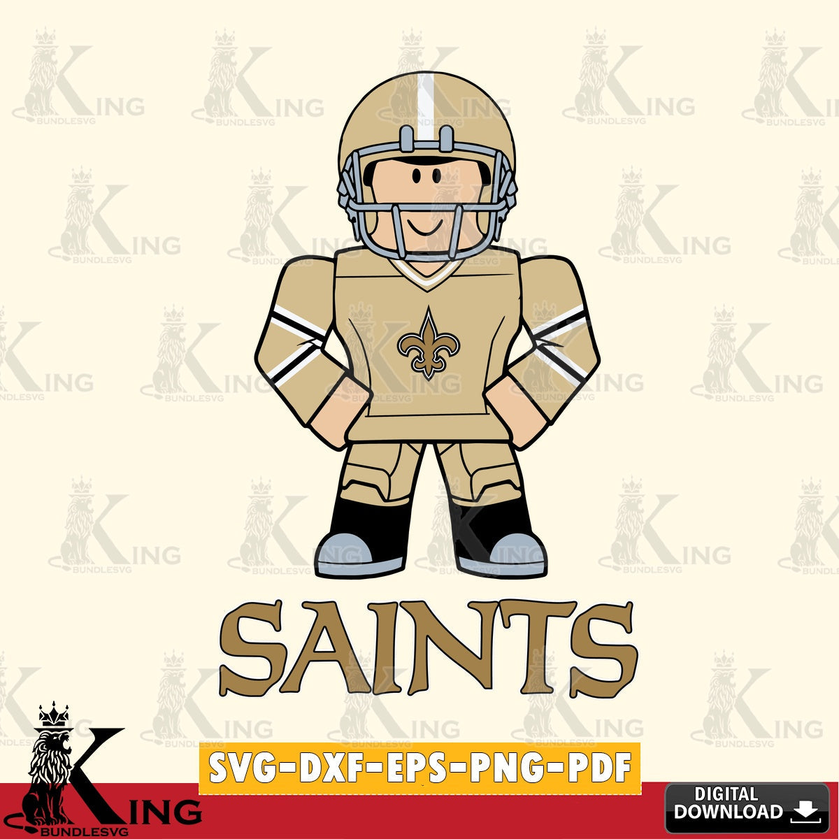 New Orleans Saints Roblox Cool Football SVG file , Cricut, NFL  File cut , Digital Download , PDF File
