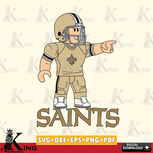 New Orleans Saints Roblox Player Football SVG file , Cricut, NFL  File cut , Digital Download , PDF File