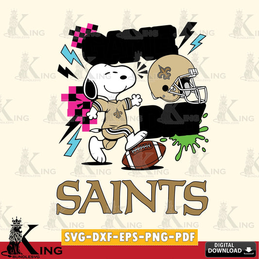 New Orleans Saints Snoopy Game day Cricut file , Cut file  , Digital Download , PDF File , Instant Download