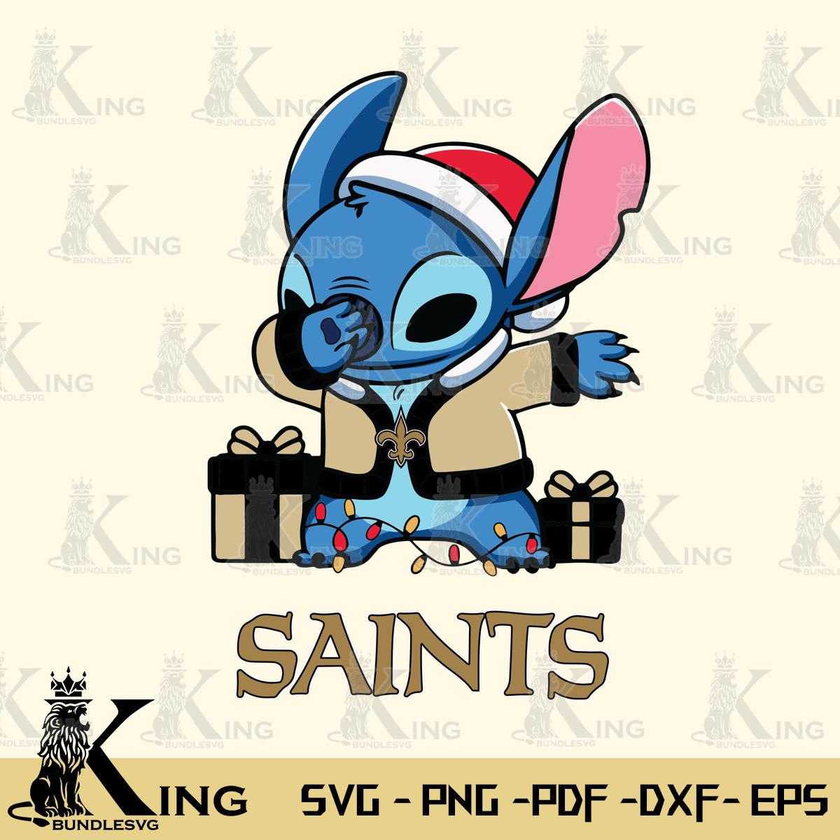 New Orleans Saints Stitch Merry Christmas Svg Eps Dxf Png File, Digital Download