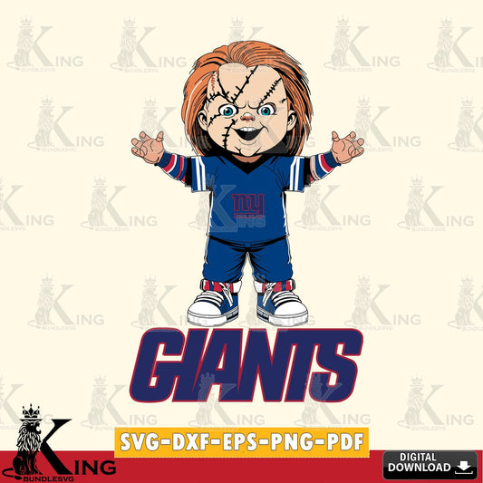 Printable art of New York Giants Chucky Football, a crafting file for iron-on transfer and vinyl decals.