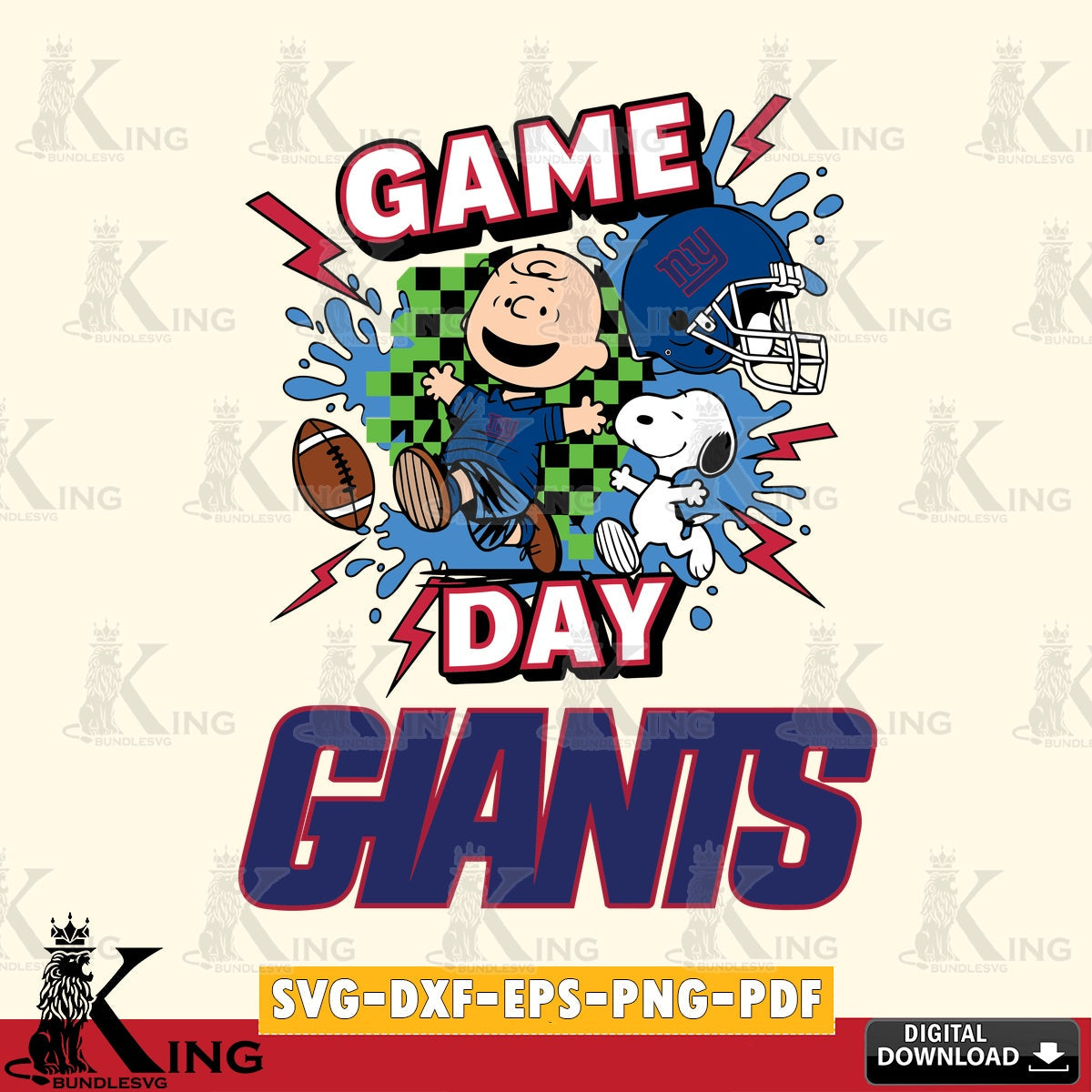 New York Giants Game Day Peanuts Cricut file , Cut file  , Digital Download , PDF File , Instant Download
