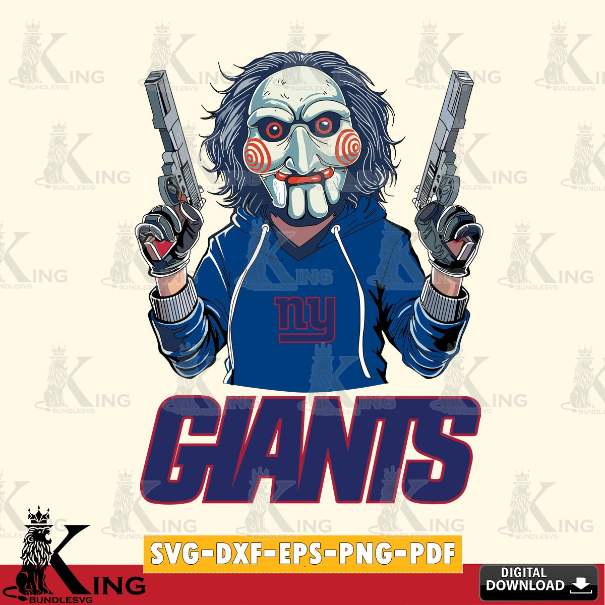 Eye-catching graphic of a New York Giants Jigsaw Billy Football, versatile clip art for stickers, decals, and mugs.