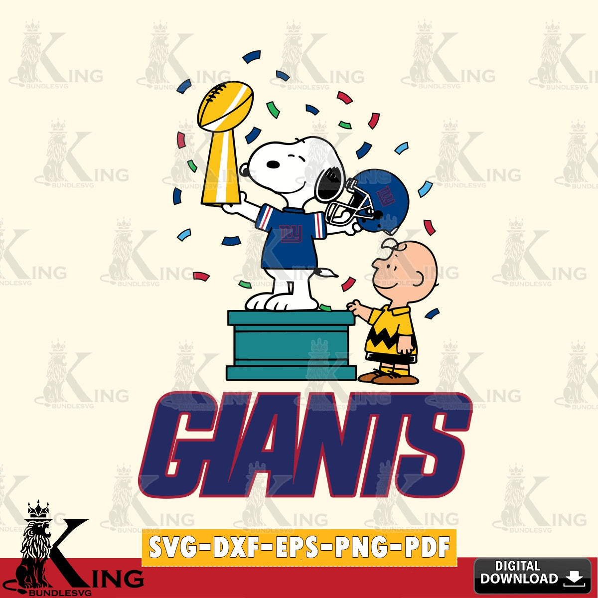 New York Giants Peanuts Winner Cricut file , Cut file  , Digital Download , PDF File , Instant Download
