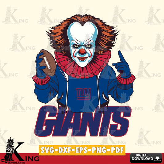 Vector design showing New York Giants Pennywise player football, printable vector design for sublimation and crafts