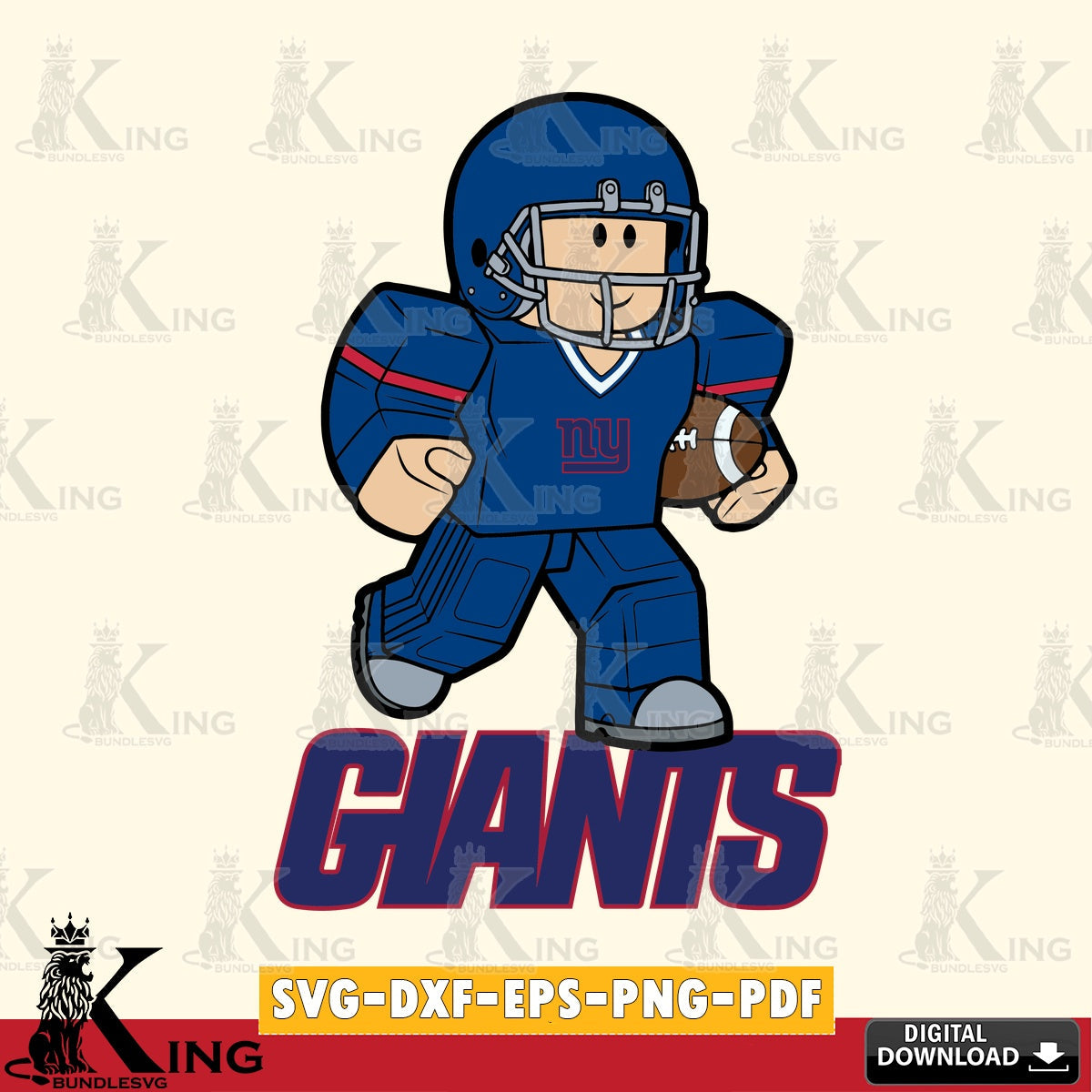 New York Giants Roblox Player Rugby SVG file , Cricut, NFL  File cut , Digital Download , PDF File