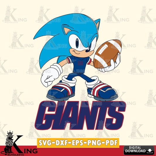 High-quality graphic of New York Giants Sonic Rugby, versatile clip art for stickers, decals, and mugs