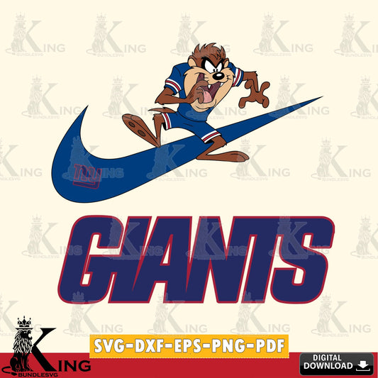 New York Giants Taz Football Nike Cut file  , Digital Download , Instant Download, Looney Tunes svg, Football svg
