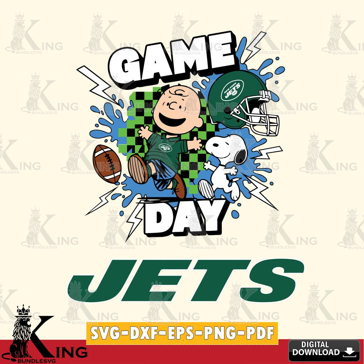 New York Jets Game Day Peanuts Cricut file , Cut file  , Digital Download , PDF File , Instant Download