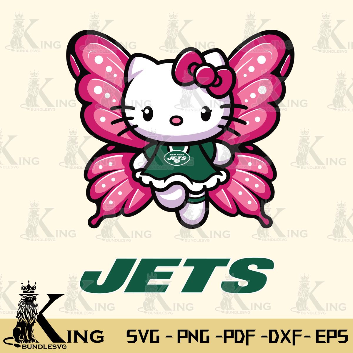 New York Jets Hello Kitty Dreamscape Svg Eps Dxf Png File, Digital Download