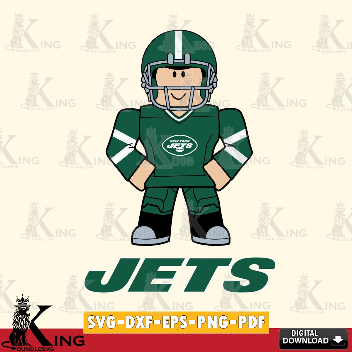 New York Jets Roblox Cool Football SVG file , Cricut, NFL  File cut , Digital Download , PDF File