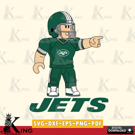 New York Jets Roblox Player Football SVG file , Cricut, NFL  File cut , Digital Download , PDF File