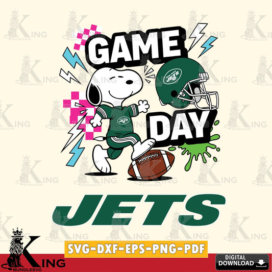 New York Jets Snoopy Game day Cricut file , Cut file  , Digital Download , PDF File , Instant Download