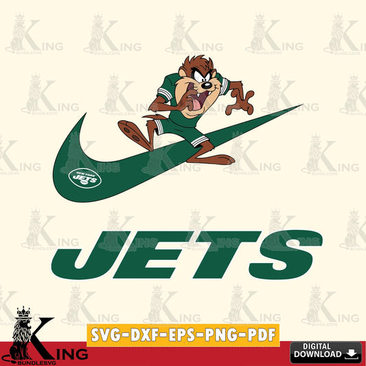 New York Jets Taz Football Nike Cut file  , Digital Download , Instant Download, Looney Tunes svg, Football svg