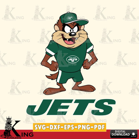 New York Jets Taz Standing Pose Cut file  , Digital Download , Instant Download, Looney Tunes svg, Football svg