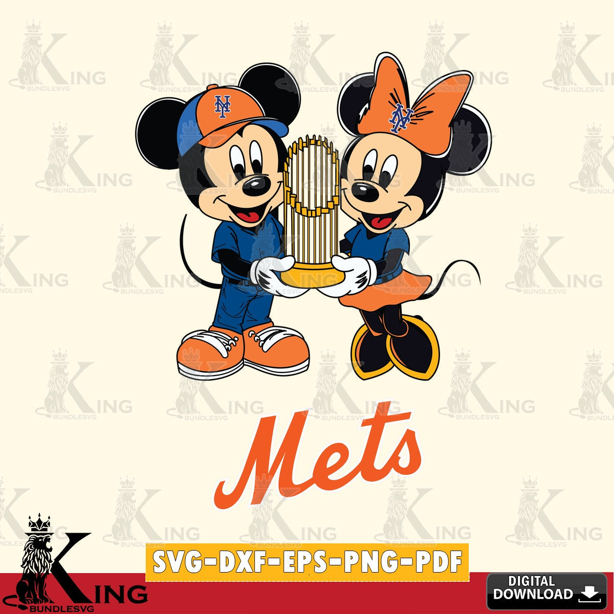 New York Mets Mickey Minnie Mouse Champions SVG file , For Cricut,  File cut , Digital Download , PDF File, Cut Files
