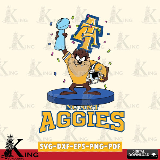 North Carolina A&T Taz Trophy Podium SVG file, Cut file  , Digital Download , Instant Download, Taz svg, NCAA svg