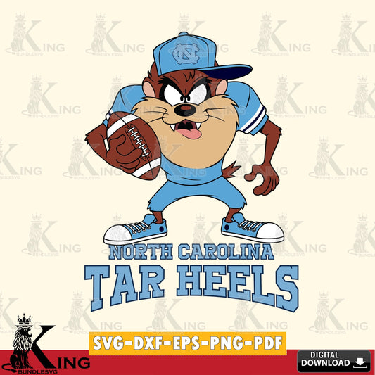 North Carolina Tar Heels Đồng phục bóng đá Taz SVG file, Cut file  , Digital Download , Instant Download, Taz svg, NCAA svg