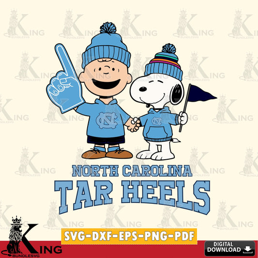 North Carolina Tar Heels Peanuts Fan Gear SVG, Cricut, Cut file  , Digital Download , Instant Download, Peanuts svg, NCAA svg, Football svg, Sport svg