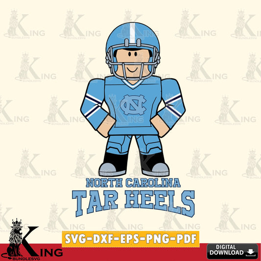 North Carolina Tar Heels Roblox Cool Football SVG file , NCAA Cricut,  File cut , Digital Download , PDF File