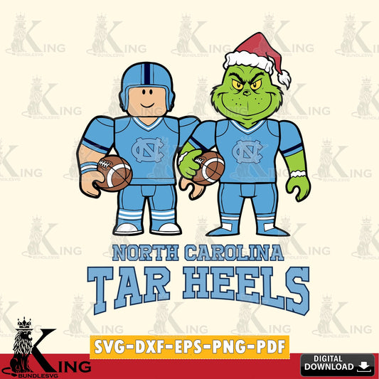 North Carolina Tar Heels Roblox & Grinch Football SVG file , NCAA Cricut,  File cut , Digital Download , PDF File
